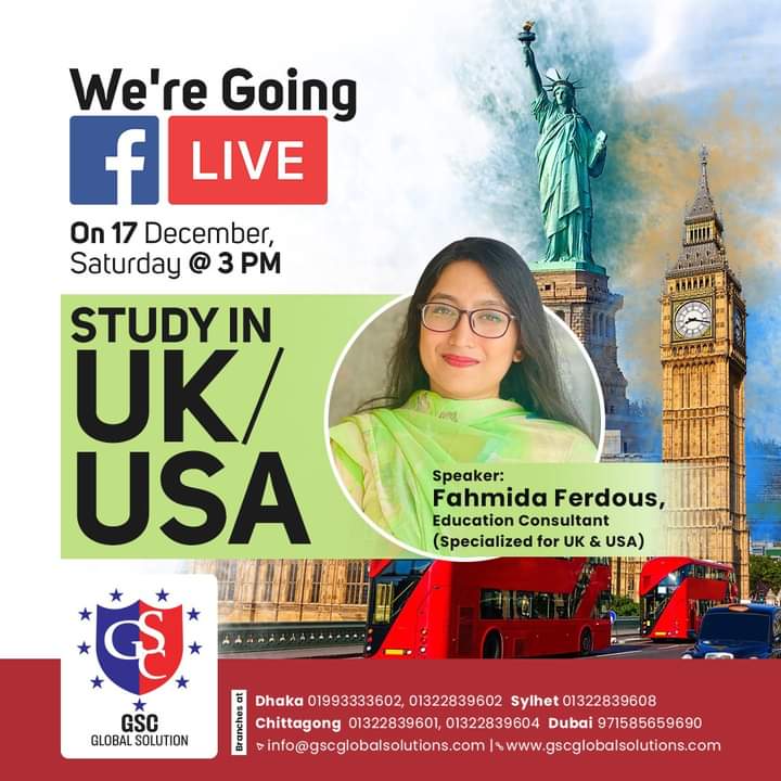 FACEBOOK LIVE- STUDY IN UK/USA